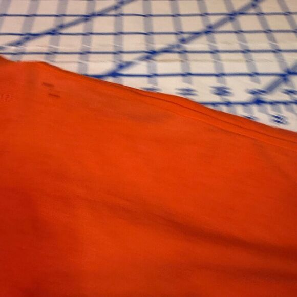 Vtg Johnny’s Route 69 Biker Pinup T-Shirt Orange Sz XL Motorcycle Chopper Moon - Picture 13 of 16